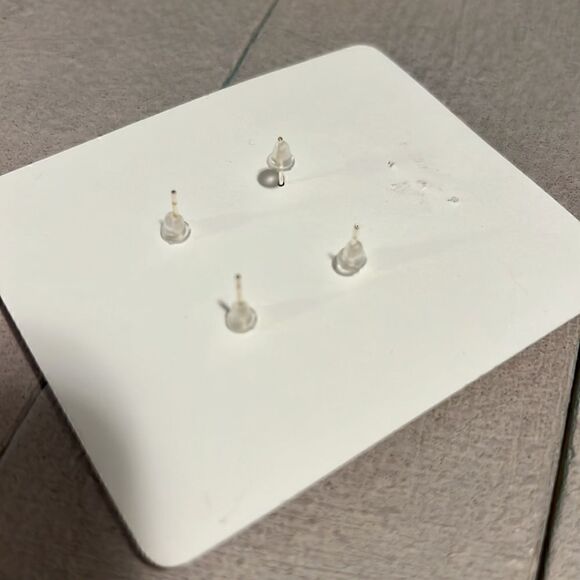 New Peach + Lavender Druzy Stud Earrings - Picture 3 of 3